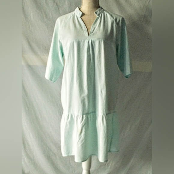 SHEIN - Comfortable Pale Aqua Dress / Long Blouse - L 8/10 - Picture 6 of 12